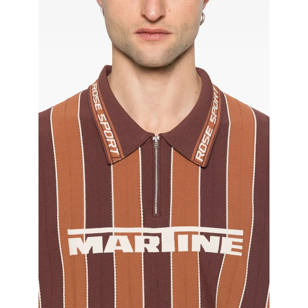 Martine Rose Bruine Logo Polo Shirt Brown Heren