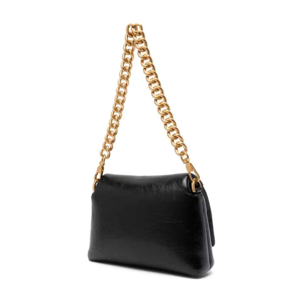 Liu Jo Zwarte Eco Leren Schoudertas Black Dames