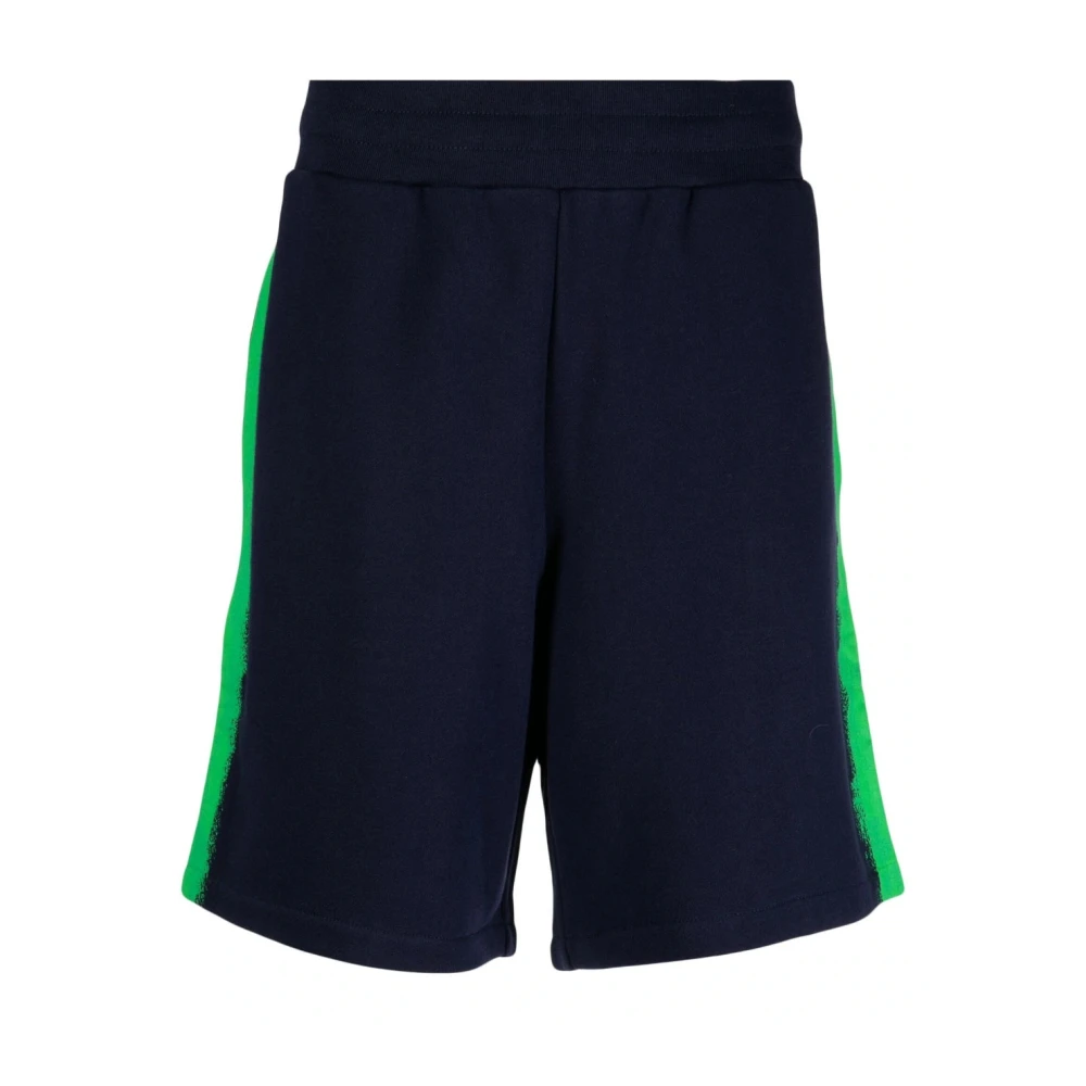 Moschino Blauwe Casual Katoenen Shorts voor Mannen Blue Heren
