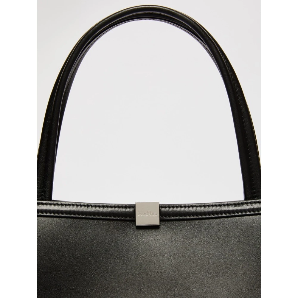 Max Mara Luxe Tote Tas met Suède Interieur Black Dames