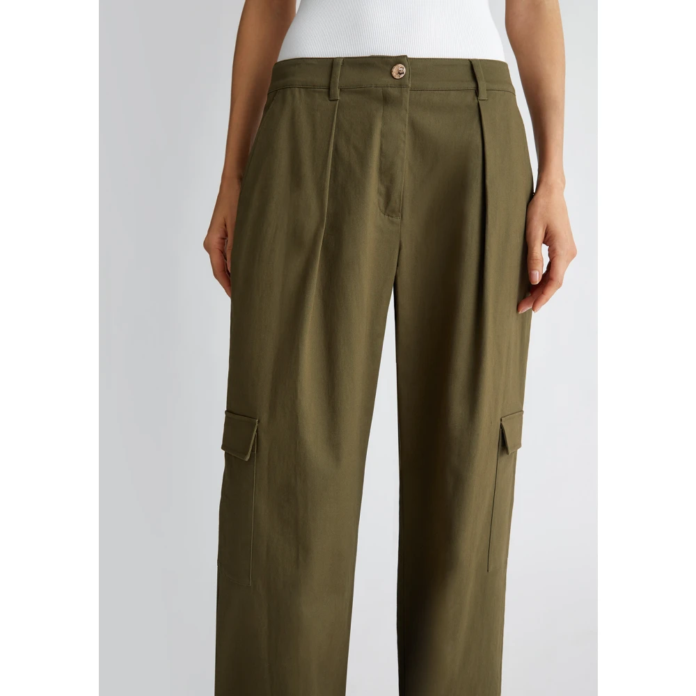 Liu Jo Cargo katoenen broek Green Dames