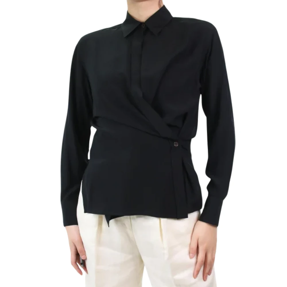 Hermès Vintage Pre-owned Silk tops Black Dames