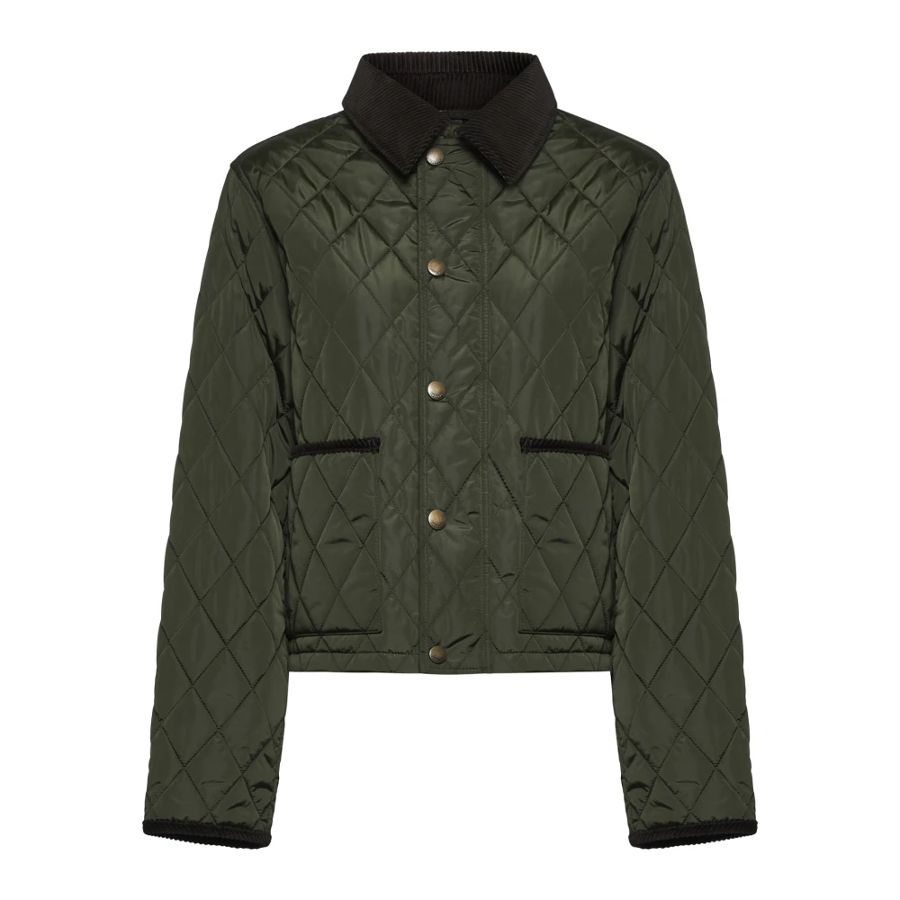 Burberry Diamantgestikt Gewatteerd Jack Green Dames