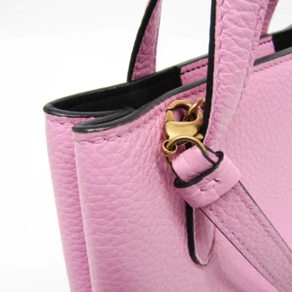 Salvatore Ferragamo Pre-owned Leather shoulder-bags Pink Dames