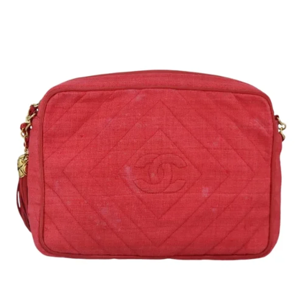 Chanel Vintage Pre-owned Canvas chanel-bags Red Dames