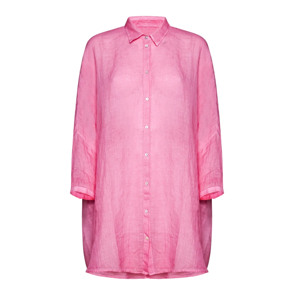 120% lino Stijlvolle Shirts Pink Dames