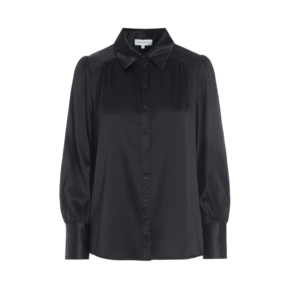 Dea Kudibal Elegante Zijden Shirt met Volumineuze Mouwen Black Dames