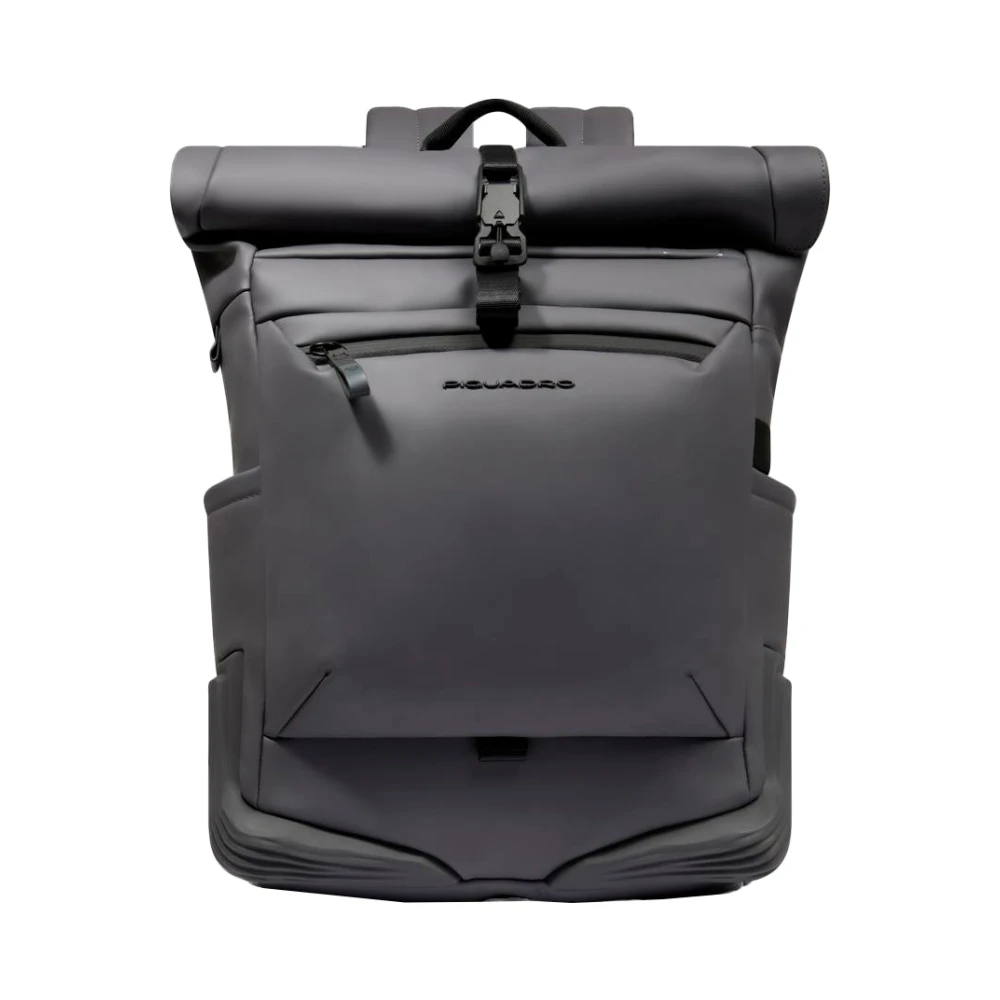 Piquadro Unisex Gris Sacs, Taille: One Size Sac À Dos À Enroulement Pour Ordinateur Portable 15,6"