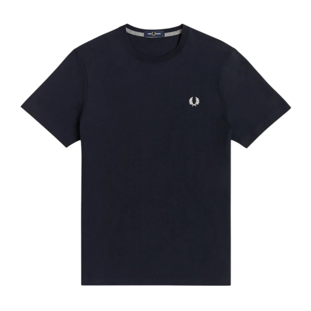 Fred Perry Men's Blue T-Shirts, L, Crew Neck T-Shirt