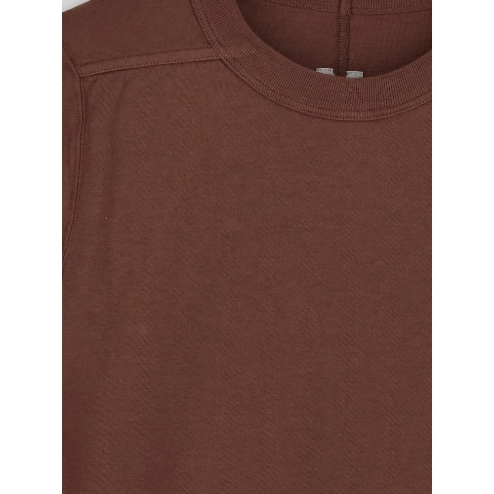 Rick Owens Cropped katoenen T-shirt Brown Dames