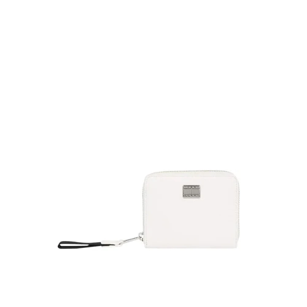 Tommy Jeans Witte Portemonnee met Metalen Logo White Dames