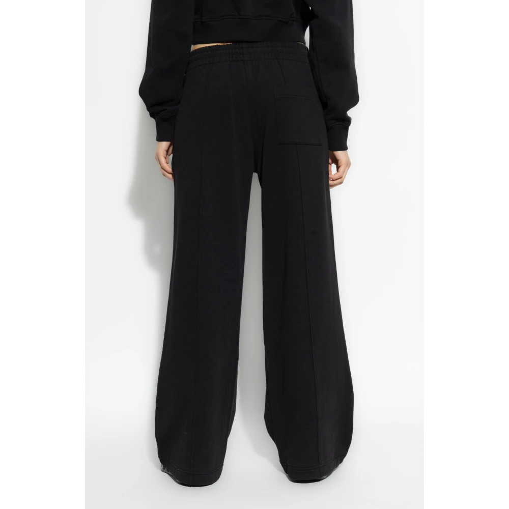 Casablanca Sweatpants met wijde pijpen Black Dames