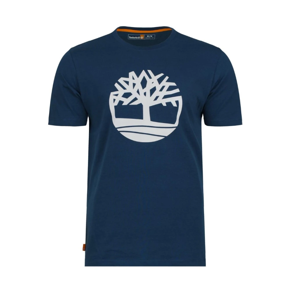 Timberland Witte korte mouw T-shirt Blue Heren