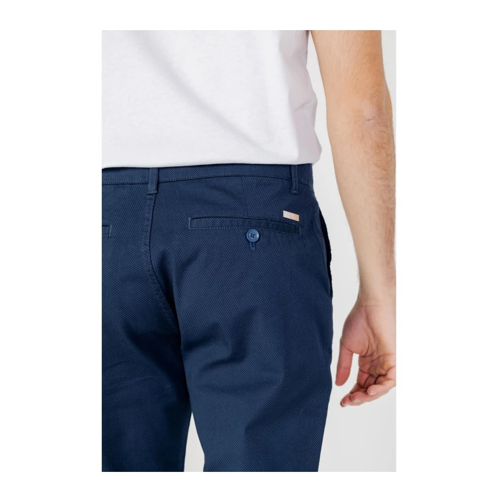 Armani Exchange Chinos van katoen en elastaan Blue Heren