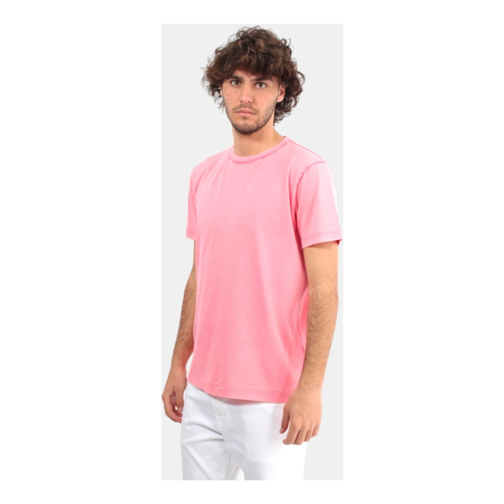 Roberto Collina Roze Crew Neck T-shirt Pink Heren