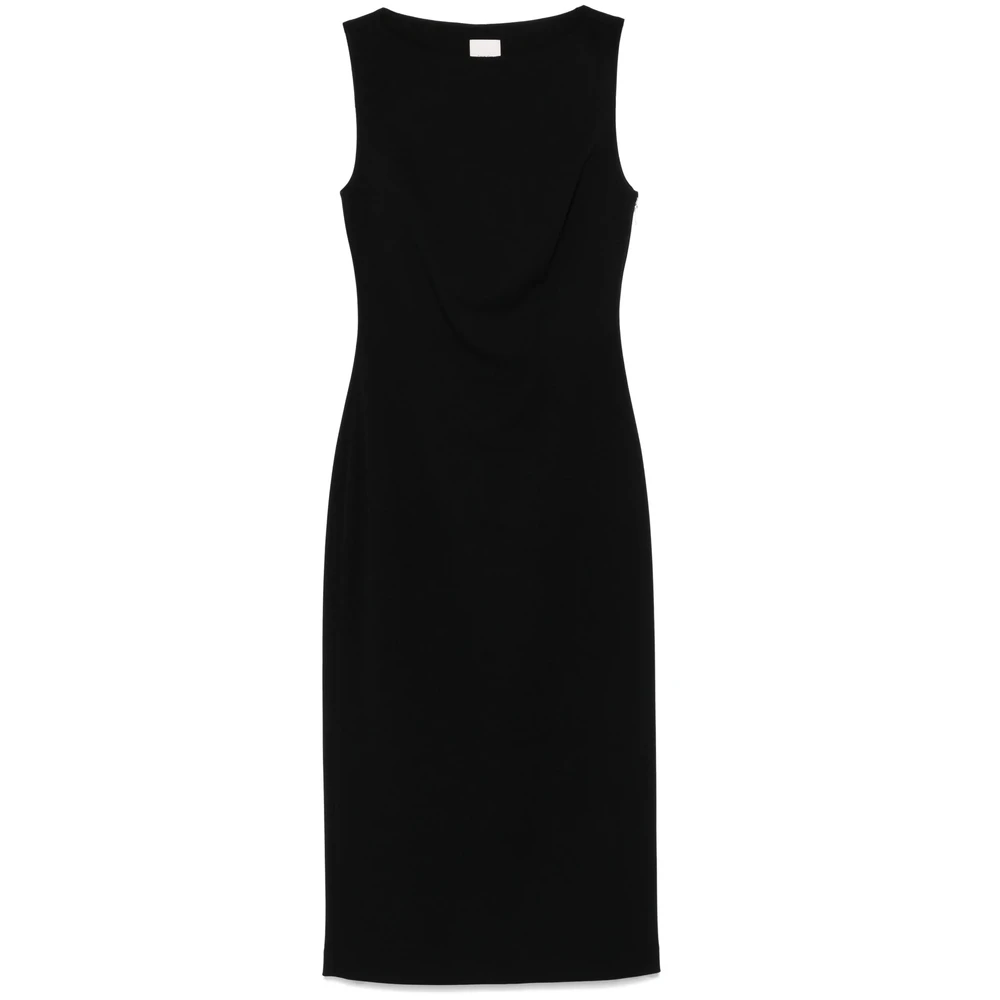 Calvin Klein Zwarte Mouwloze Jurk met Achtersplit Black Dames