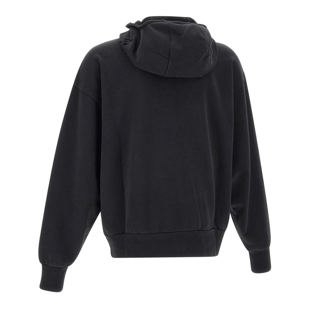44 Label Group Ritsritshoodie met capuchon Black Heren