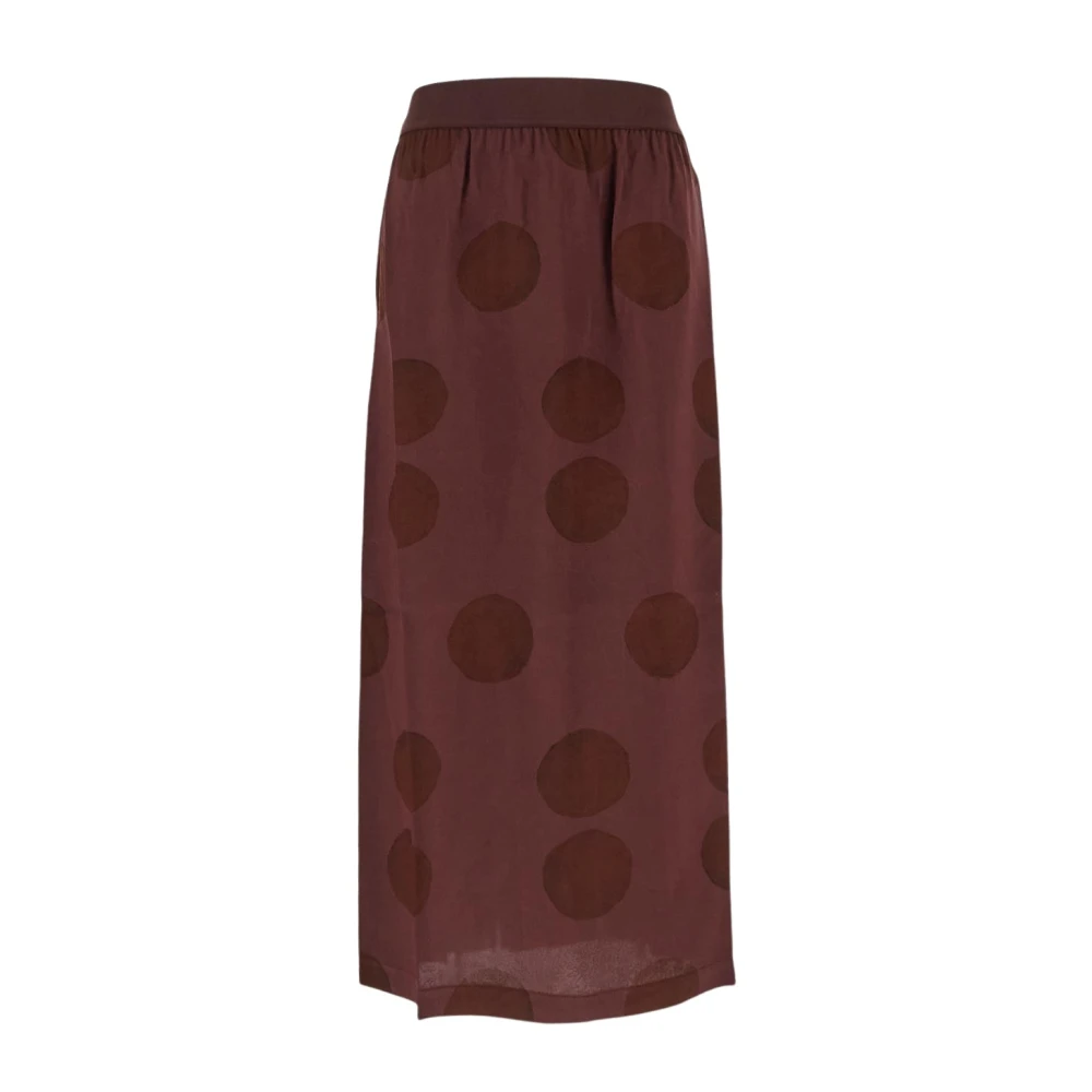 UMA Wang Stralende Viscose Rok Brown Dames