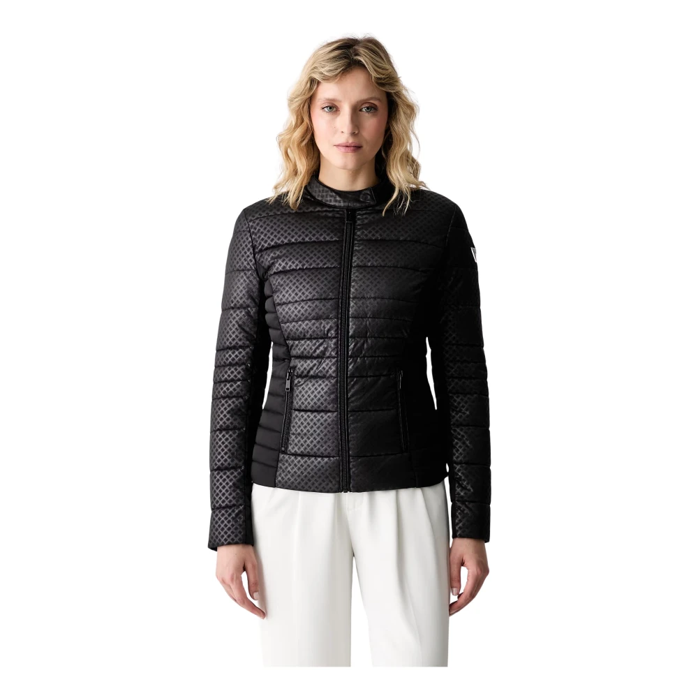 Guess Donna Nero Donne, Giacche Invernali, Nuovo Blocco Vona Embos W6yl16 W2891, (S) - Immagine 3