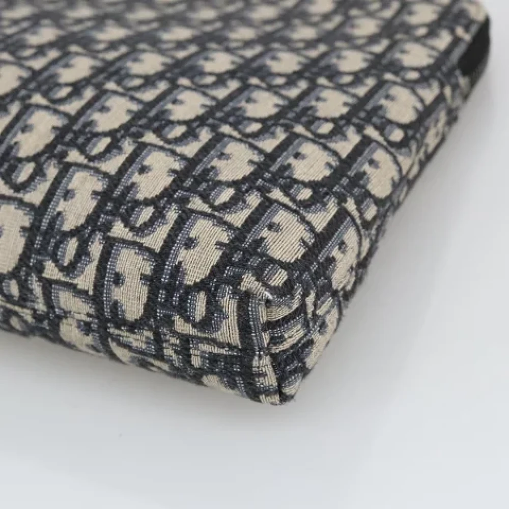 Dior Vintage Pre-owned Canvas clutches Beige Dames