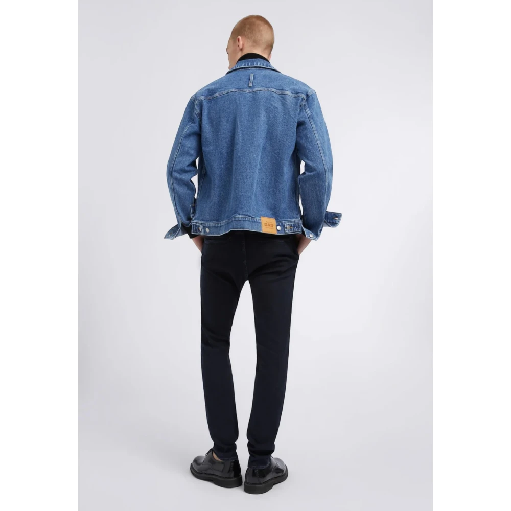 GAS Skinny Fit Chino Jeans in Donkerblauw Blue Heren
