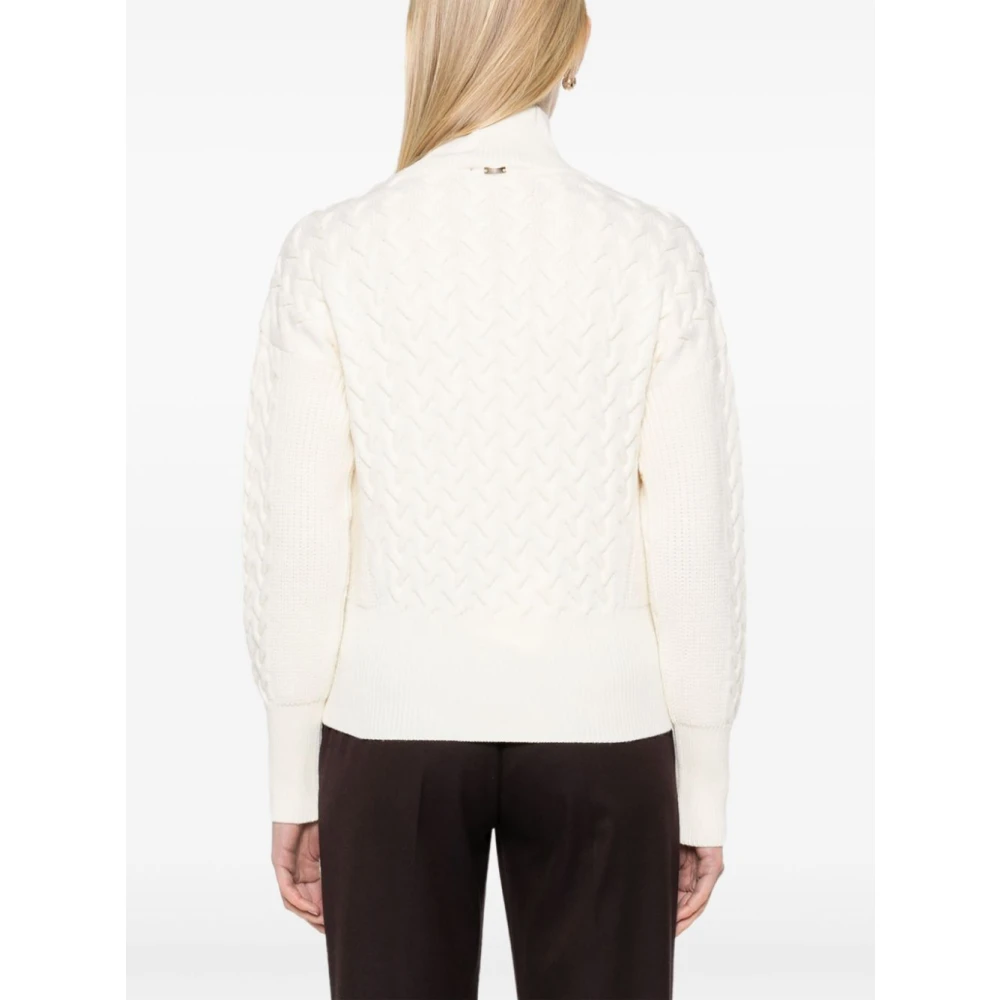 Herno Natuurlijke Gebreide Trui White Dames
