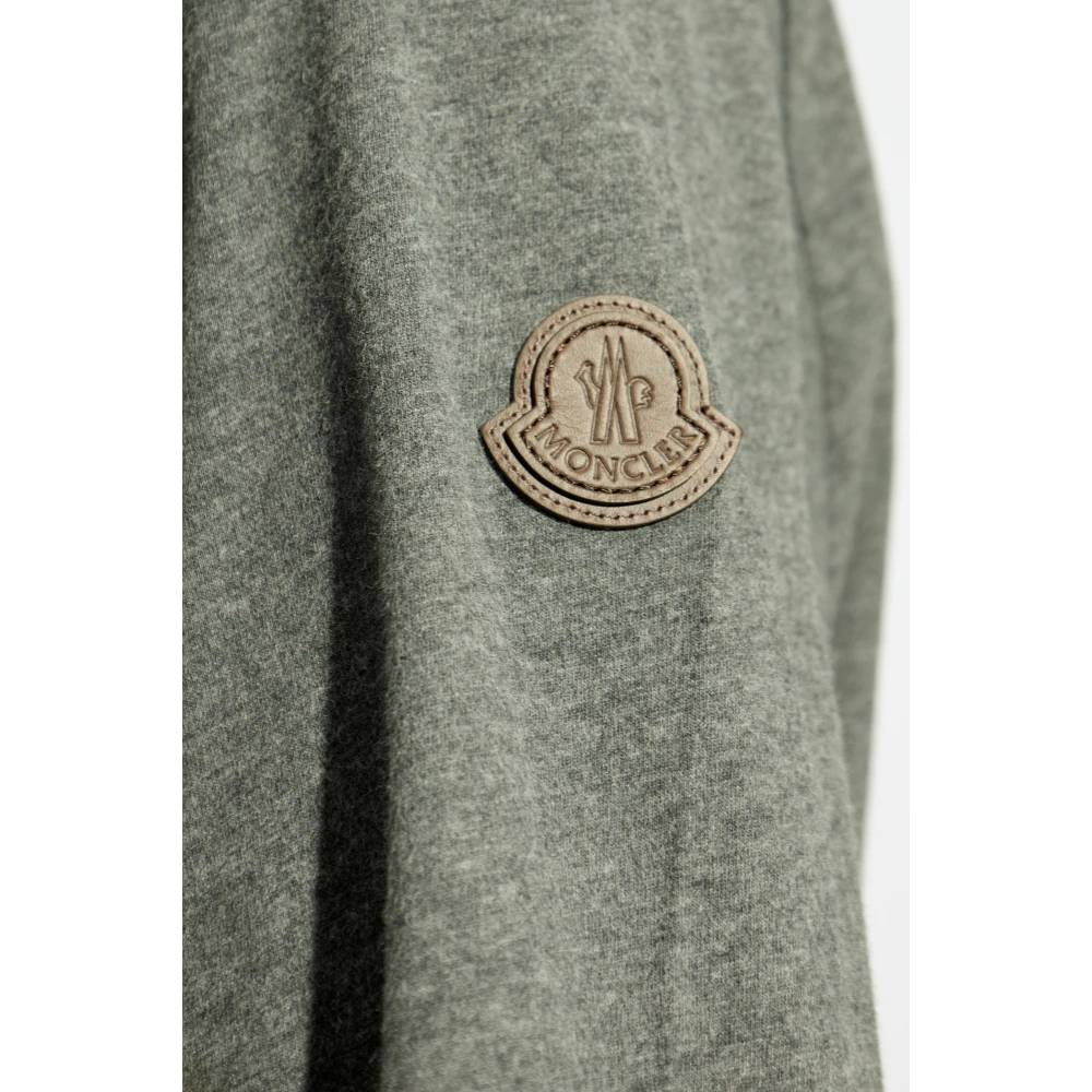 Moncler T-shirt met logo Gray Heren