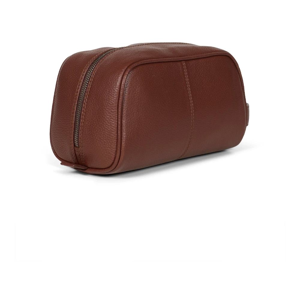 Howard London Bruin lederen heren toilettas organizer Brown Heren