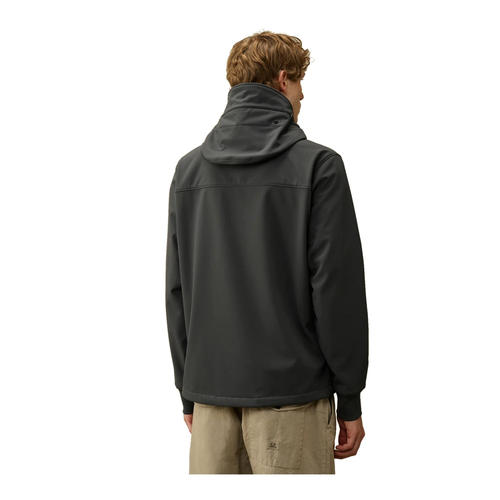 C.P. Company Goggle jack in softshell stretchstof Black Heren