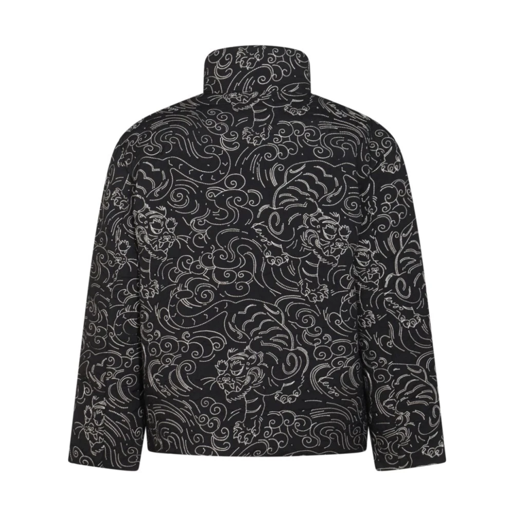 Kenzo Korte Bloemen Puffer Jas Black Heren