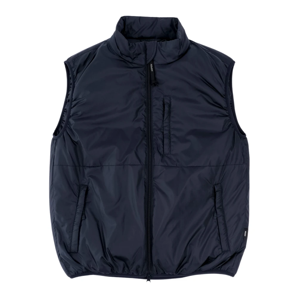 Aspesi Gewatteerde Hoognek Gilet Blue Heren