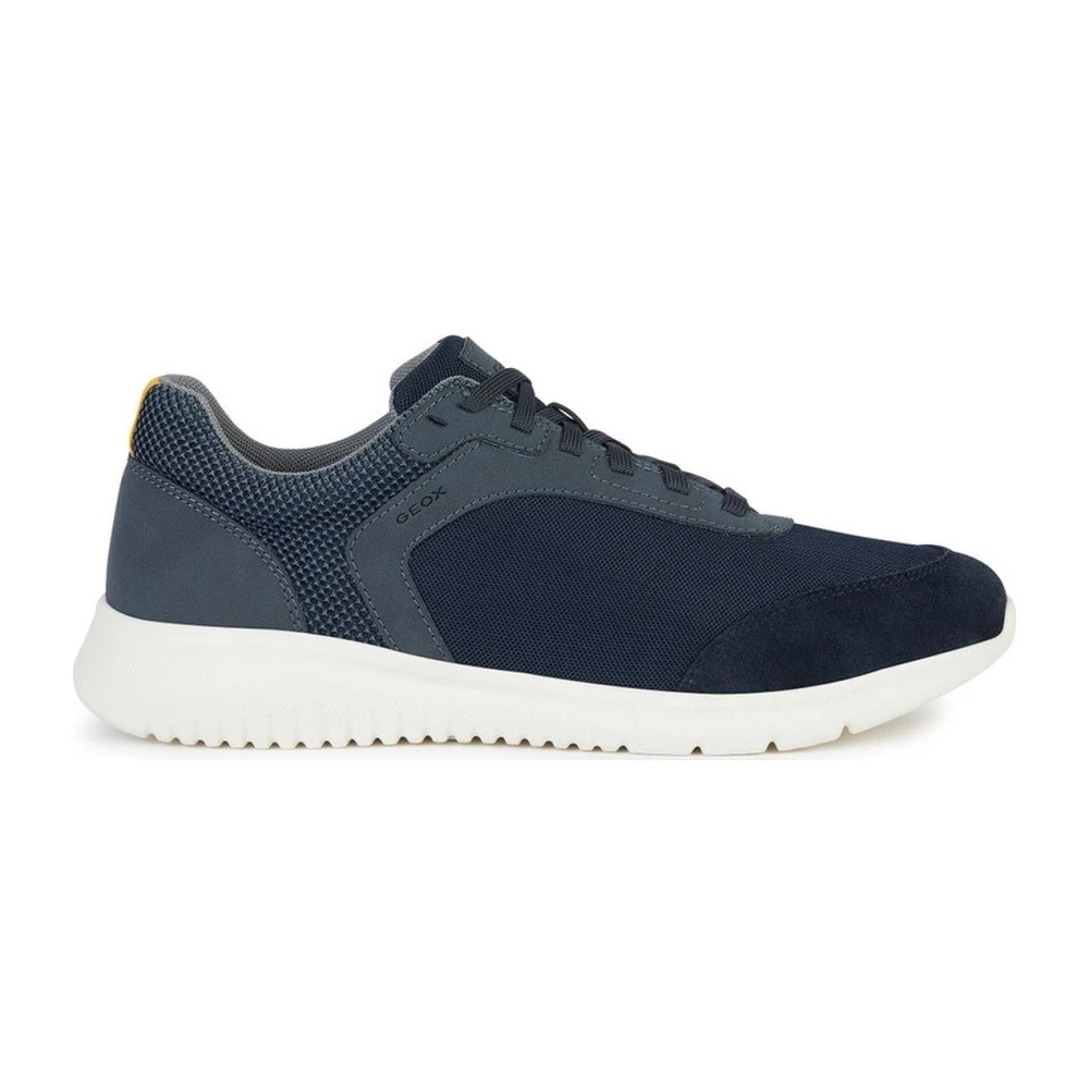 Geox Men's Blue Sneakers, 9 Uk, Monreale Trainers For