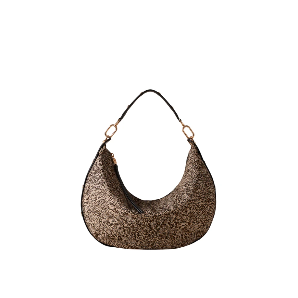 Borbonese Women's Brown Hobo Frame Medium Shoulder Bag - Shoulder Bags - One Size - Bags