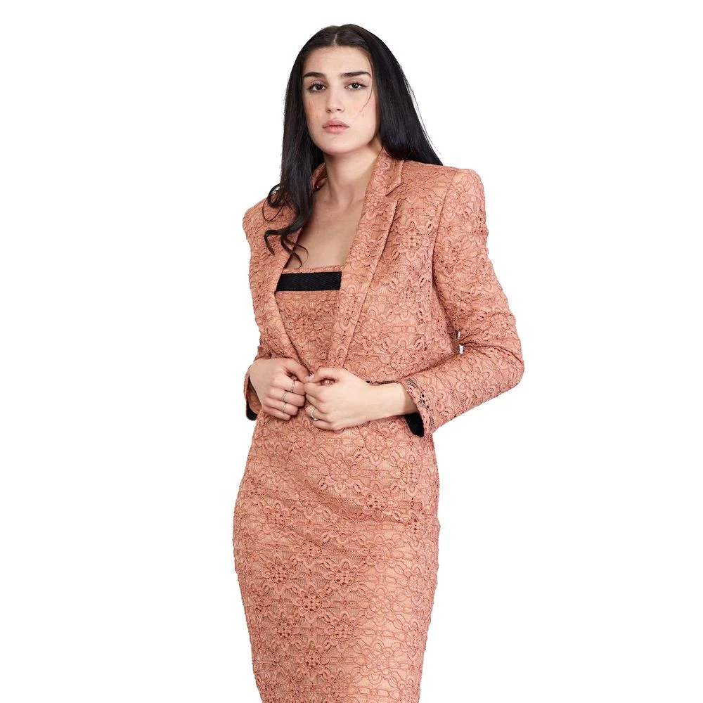 pinko Bloemen Geometrische Blazer Pink Dames