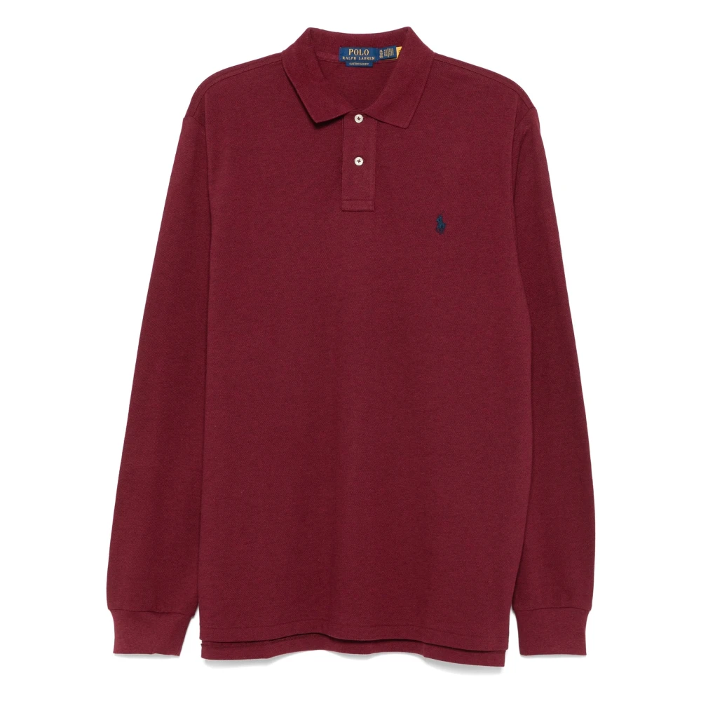 Polo Ralph Lauren Anpassad Slim Fit Bomullspolo Skjorta Red, Herr