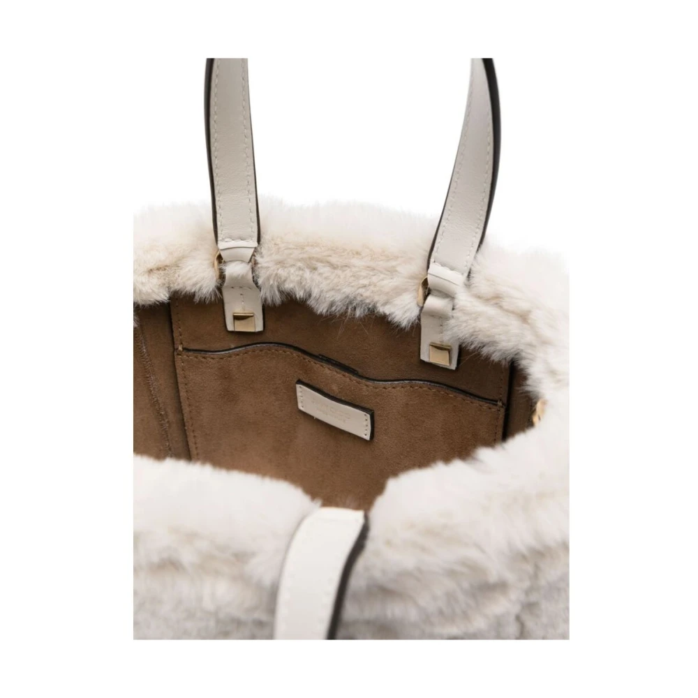Jimmy Choo Witte Faux-Fur Leren Handtas White Dames