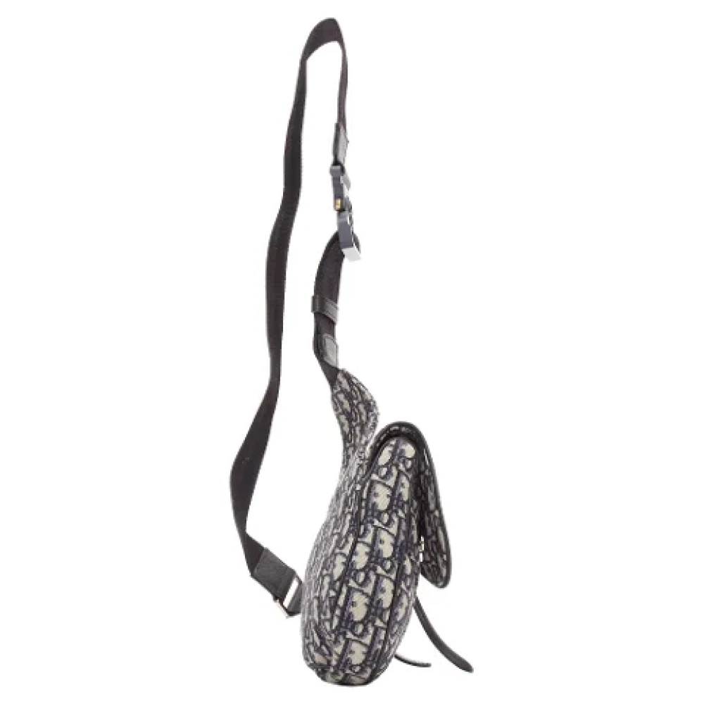 Dior Vintage Pre-owned Canvas crossbody-bags Black Dames
