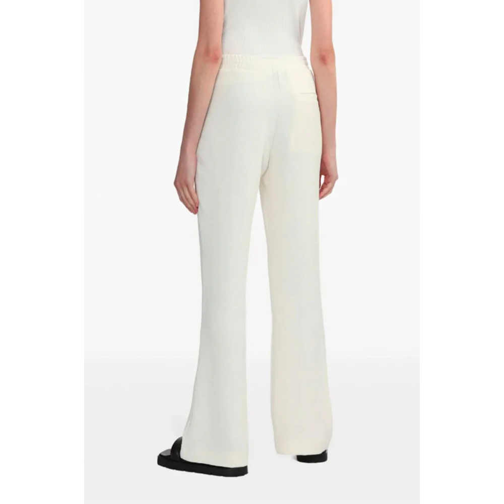 JW Anderson Wijde Beige Broek met Hoge Taille Beige Dames