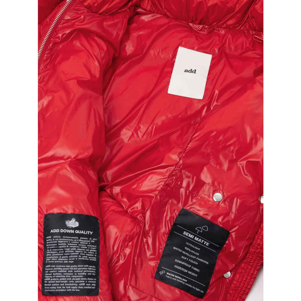 add Pufferjas met afneembare capuchon Red Dames