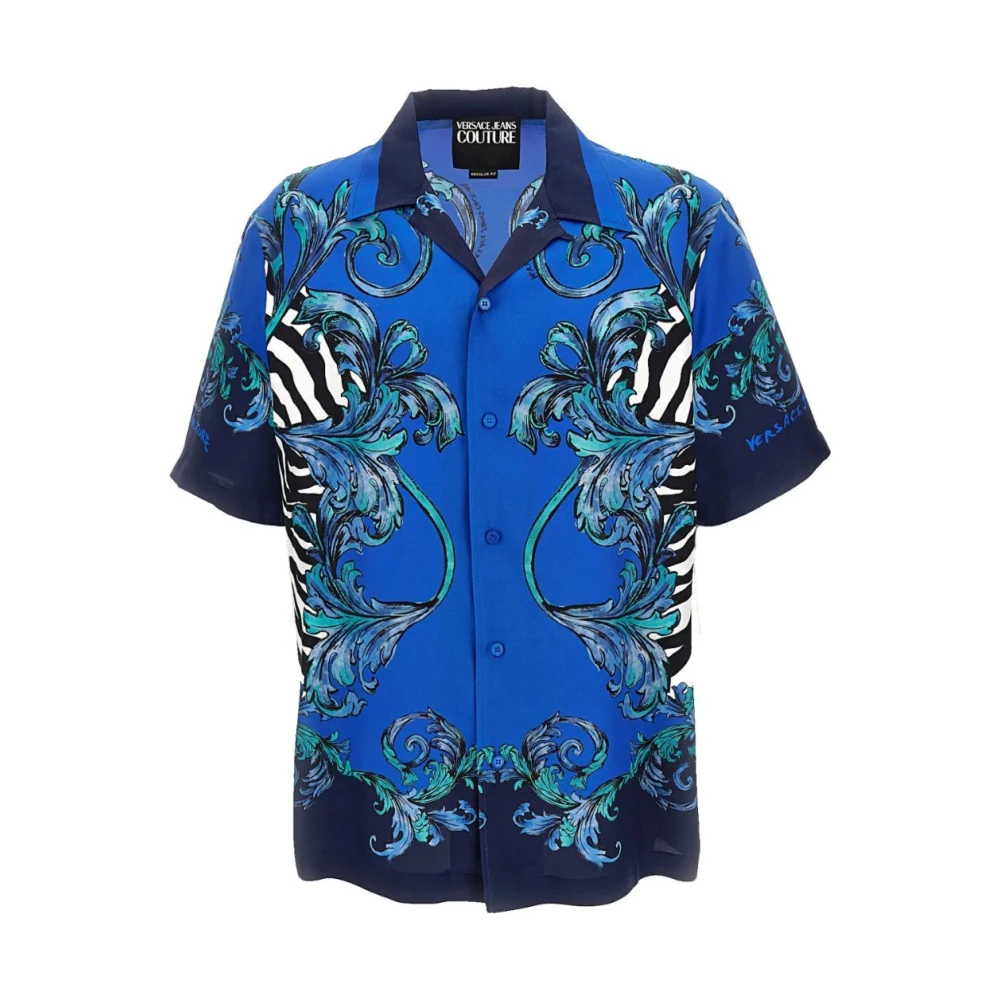 Versace Jeans Couture Men's Zebra And Barocco Outline Shirt