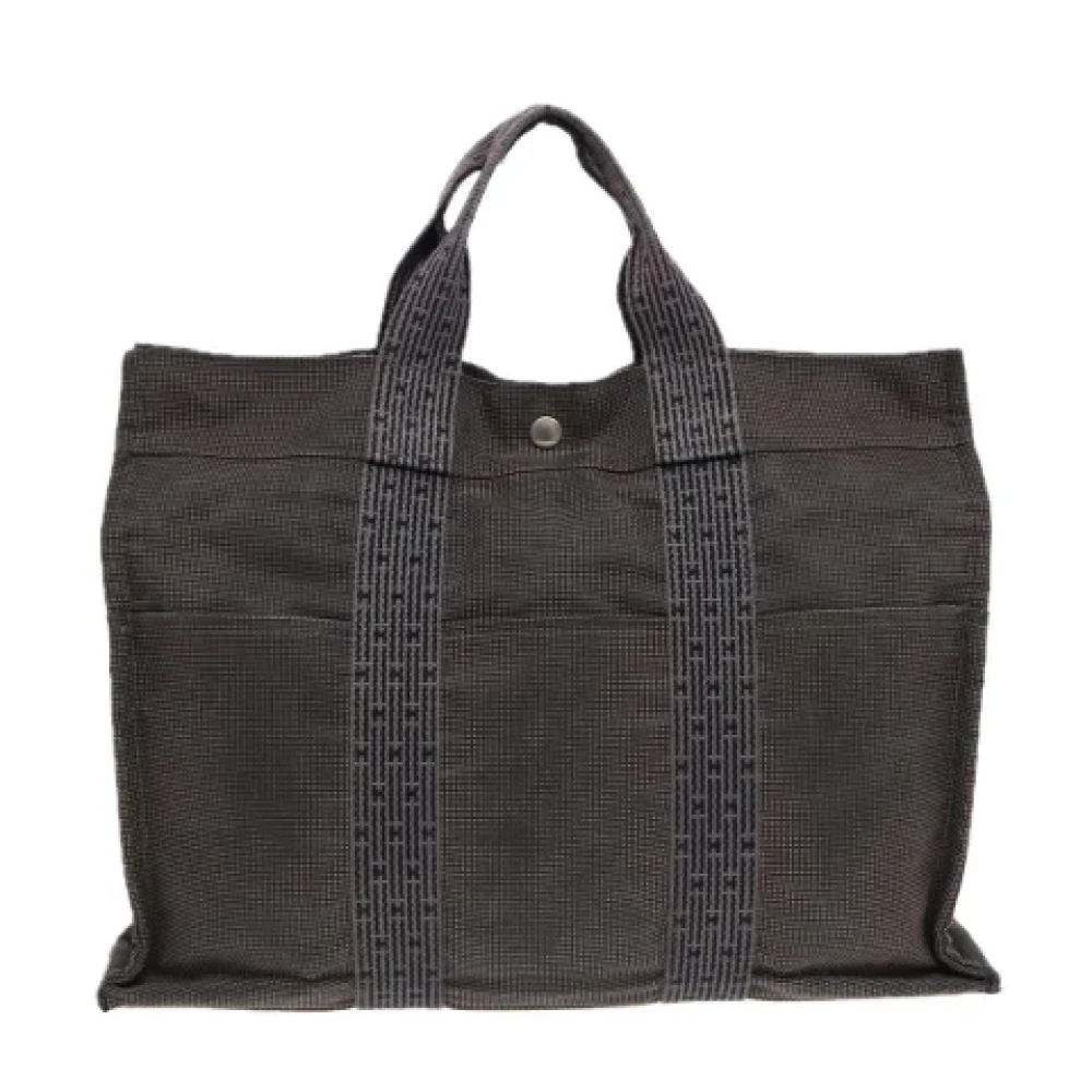 Hermès Vintage Pre-owned Leather handbags Gray Dames