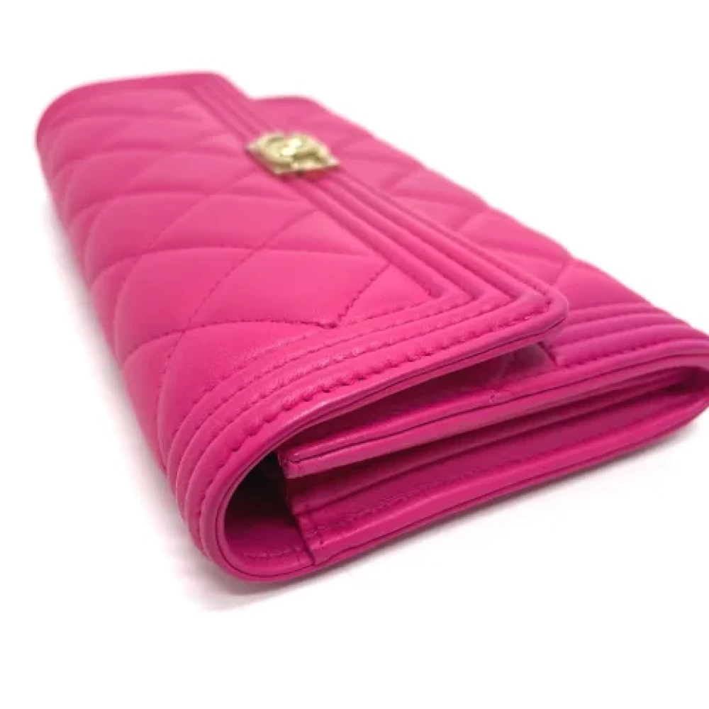 Chanel Vintage Pre-owned Leather wallets Pink Dames