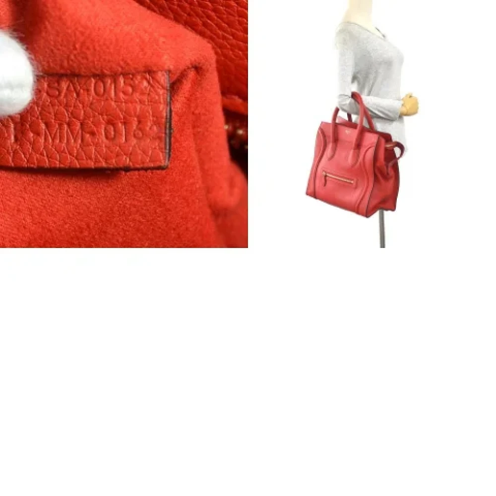 Celine Vintage Pre-owned Leather celine-bags Red Dames