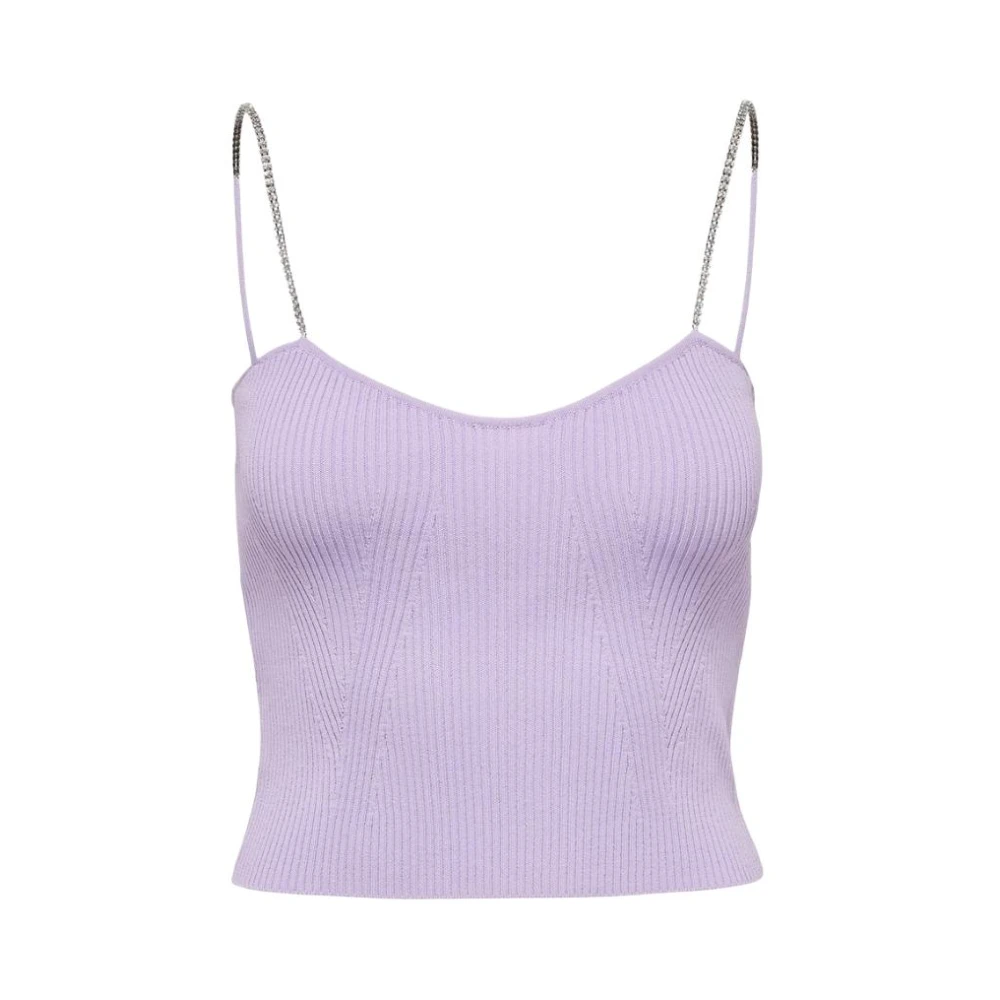 Only Women's Pink Sleeveless V-Neck Top - Sleeveless Tops - M - Tops