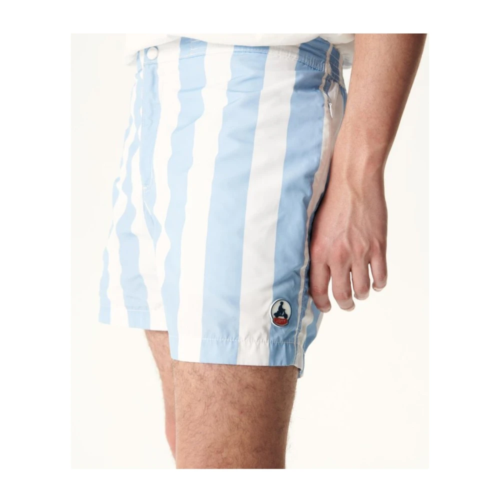 Jott Blauwe zwemshorts met patchlogo Blue Heren