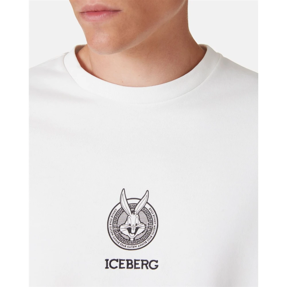 Iceberg Sweatshirt met logo en cartoon graphics Beige Heren