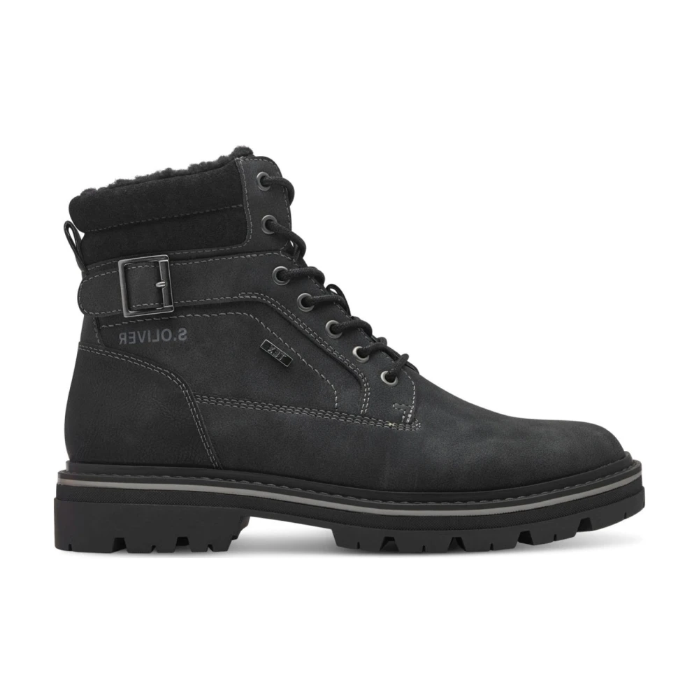 S.oliver Men's Black Casual Ankle Boots For - Lace-Up Boots - 8 Uk - Shoes