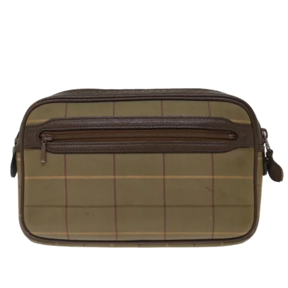 Burberry Vintage Pre-owned Canvas clutches Beige Dames
