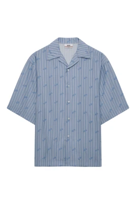 Pinstripe Bowling Shirt