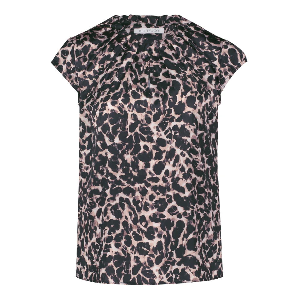 Betty & Co Korte mouw slip-on blouse Multicolor Dames